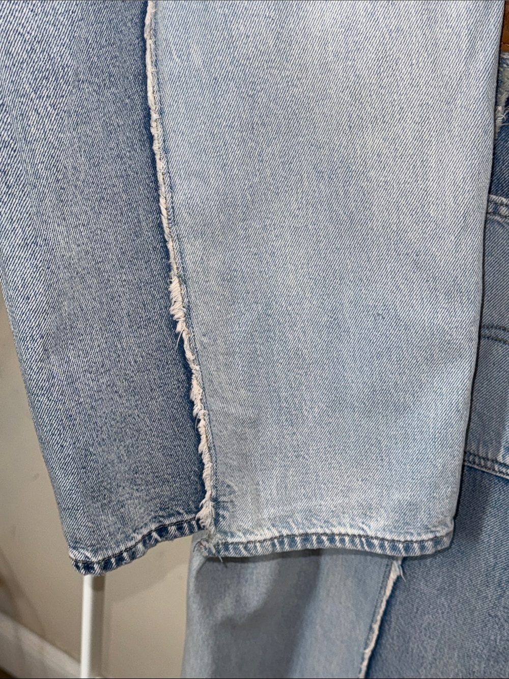 Levi's Recrafted Light Blue Two-Tone Wide Leg Jeans - Picture 12 of 15